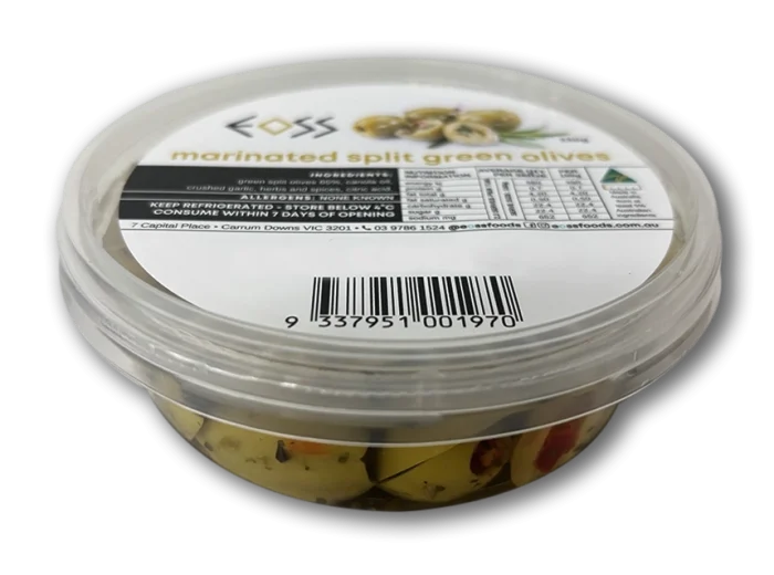 Marinated Split Green Olives​